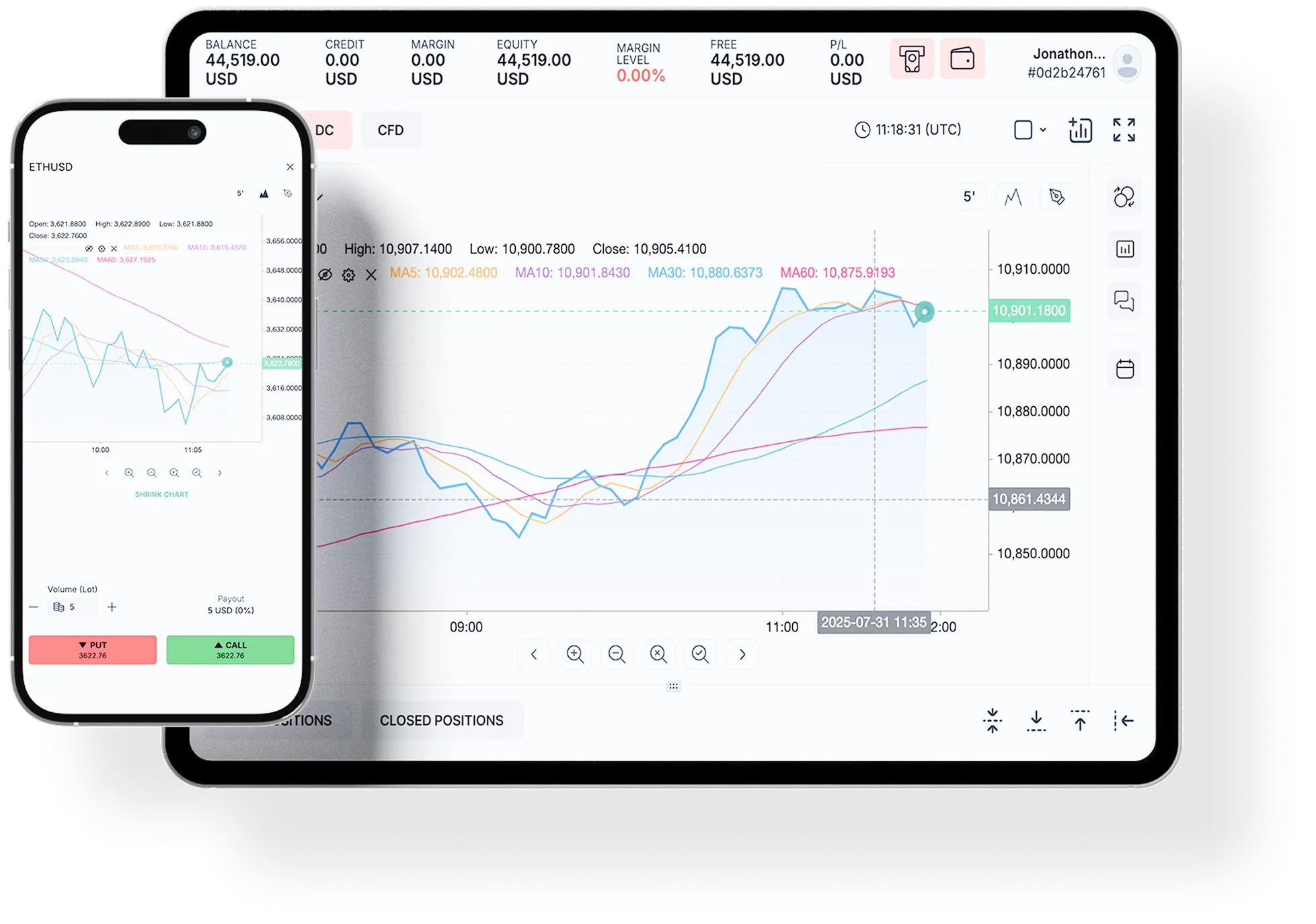 Platform desktop mockup