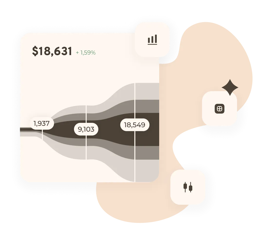 Interactive chart mockup